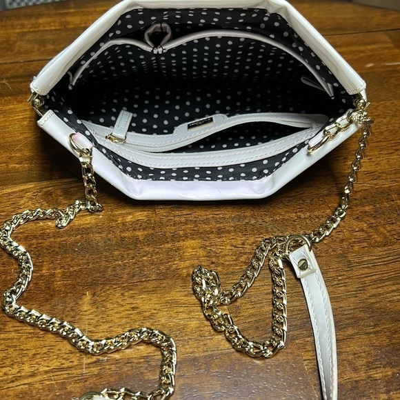 Lulu by Lulu Guinness luxury hand bag gold tone hardware shoulder evening wear - Picture 6 of 13